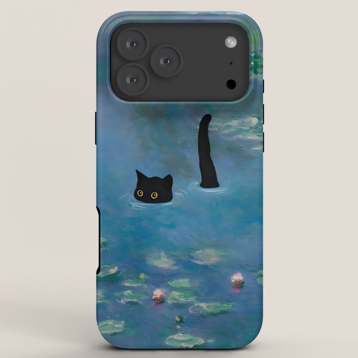 Cat Monet Waterlily iPhone Case Gallery Image 8