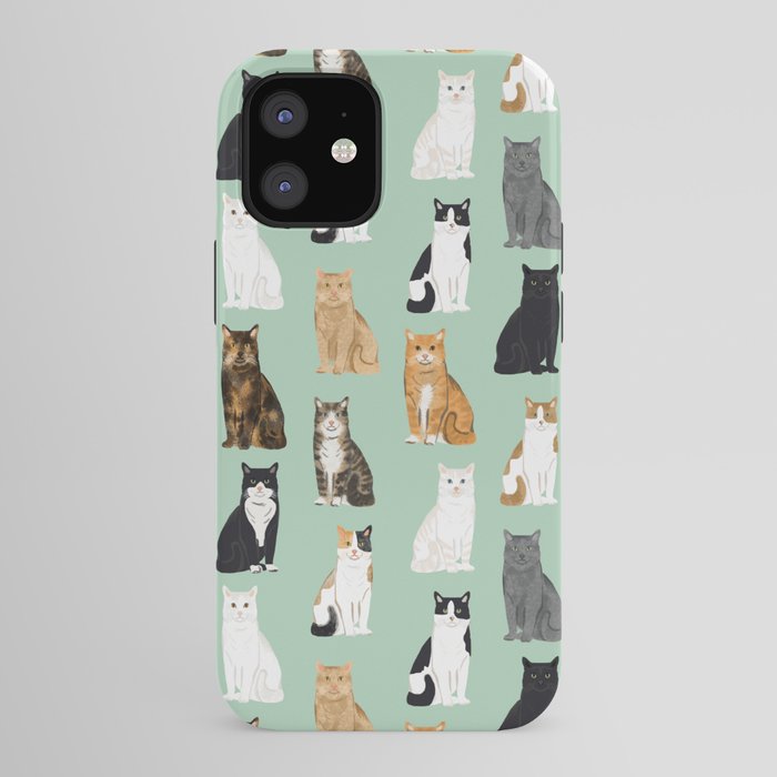 Cat breeds pattern kitty kittens cats tabby siamese white tortoiseshell iPhone Case Gallery Image 41
