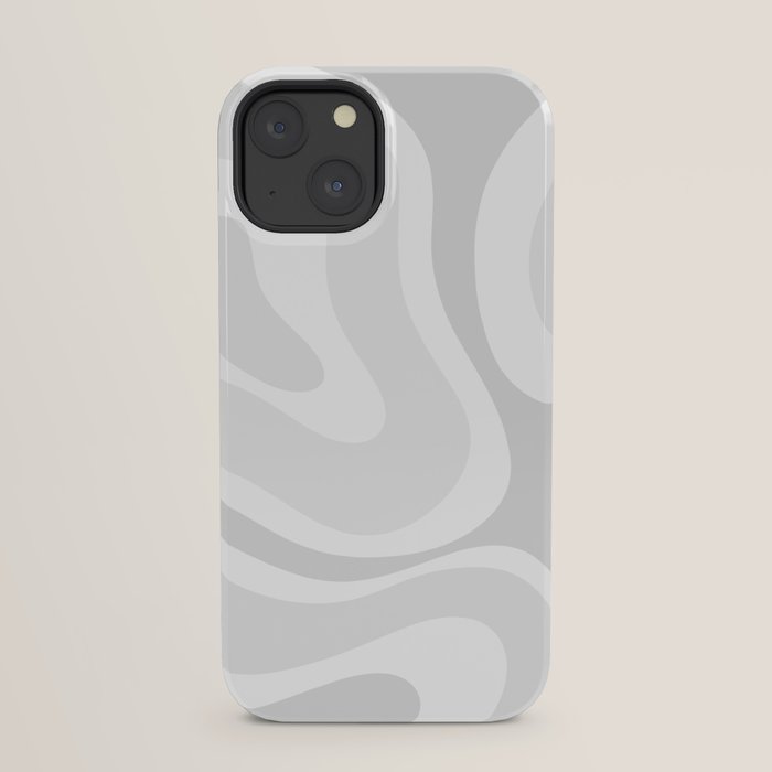 Modern Retro Liquid Swirl Abstract in Pale Grey iPhone Case Gallery Image 21