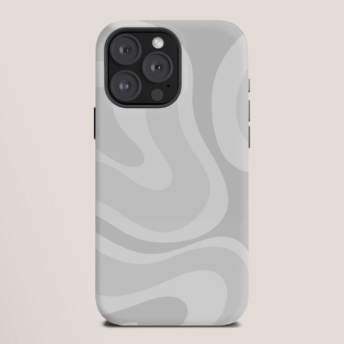 Modern Retro Liquid Swirl Abstract in Pale Grey iPhone Case Gallery Image 12