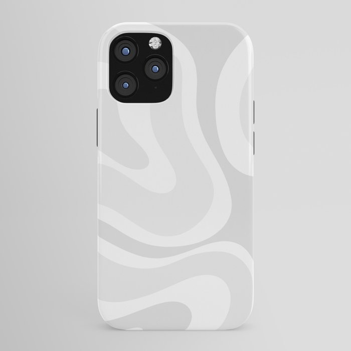 Modern Retro Liquid Swirl Abstract in Pale Grey iPhone Case Gallery Image 43