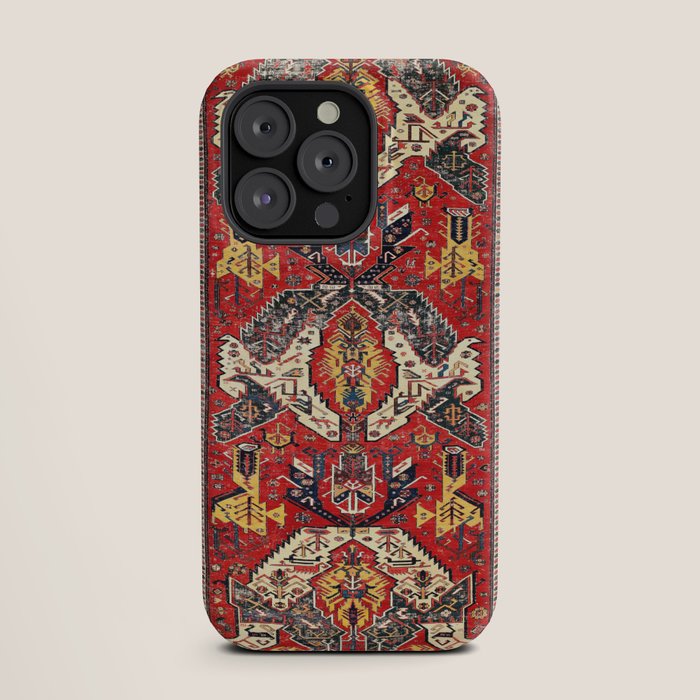 Dragon Sumakh Antique East Caucasus Kuba Rug Print iPhone Case Gallery Image 19
