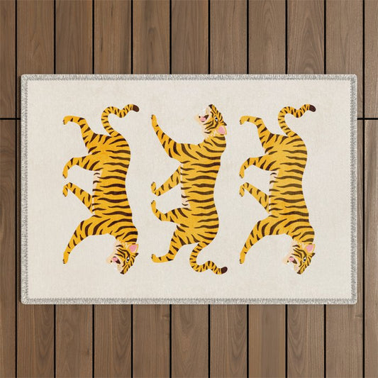 Fierce: Golden Tiger Edition Outdoor Rug Gallery Image 1