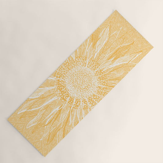Mandala, Sunflower Prints, Yellow Yoga Mat Gallery Image 1