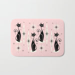 Mid Century Meow Retro Atomic Cats ©studioxtine Bath Mat Gallery Image 1