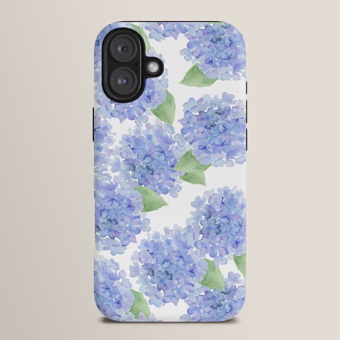 Elegant lavender lilac watercolor hydrangea floral iPhone Case Gallery Image 14