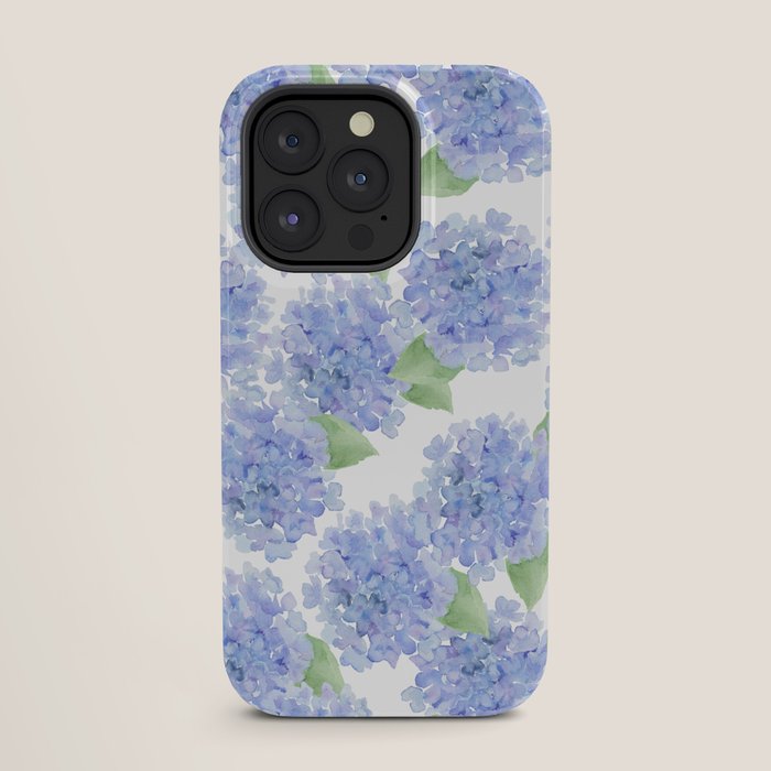 Elegant lavender lilac watercolor hydrangea floral iPhone Case Gallery Image 27