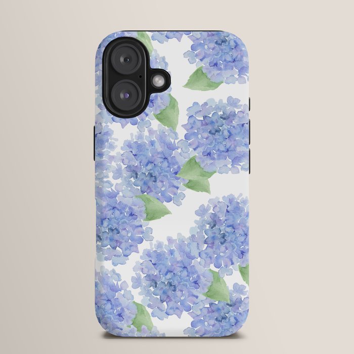 Elegant lavender lilac watercolor hydrangea floral iPhone Case Gallery Image 13