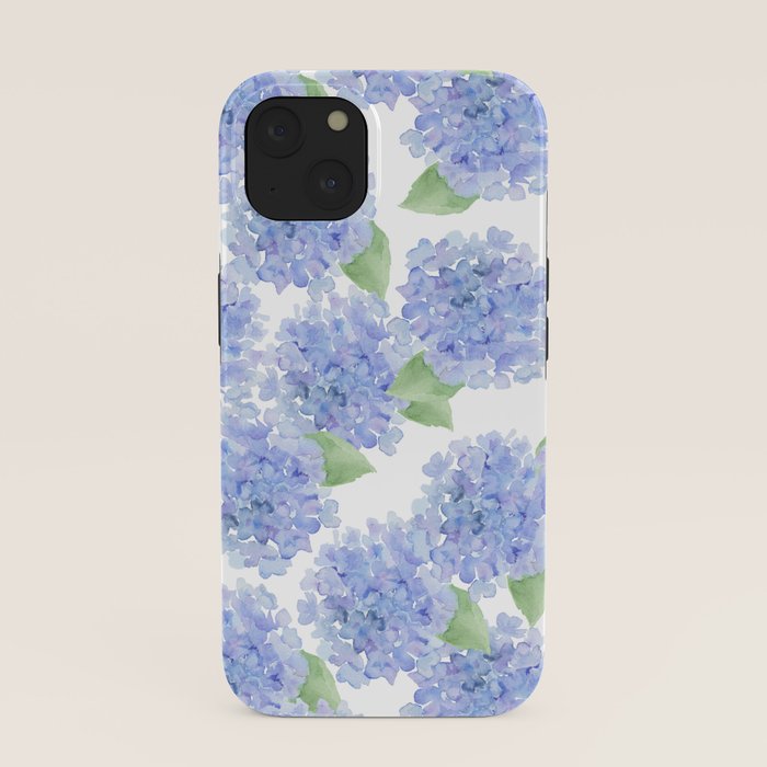Elegant lavender lilac watercolor hydrangea floral iPhone Case Gallery Image 37