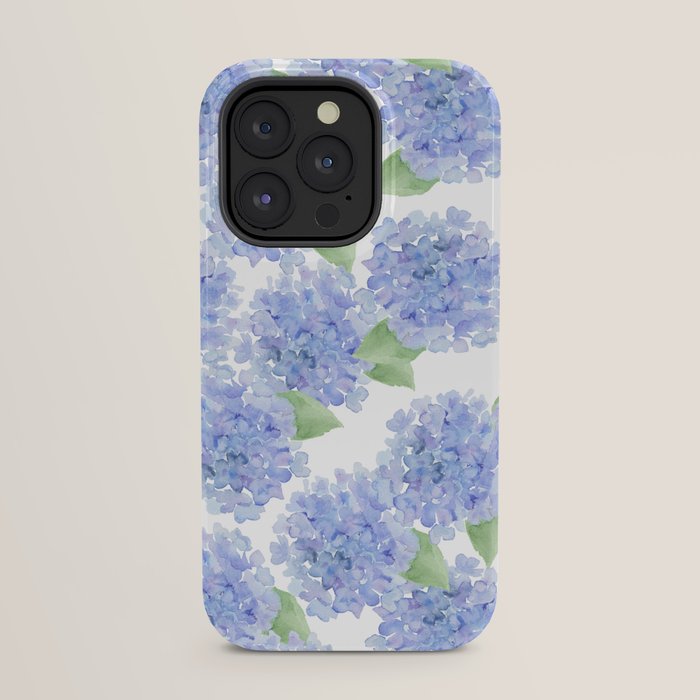Elegant lavender lilac watercolor hydrangea floral iPhone Case Gallery Image 31