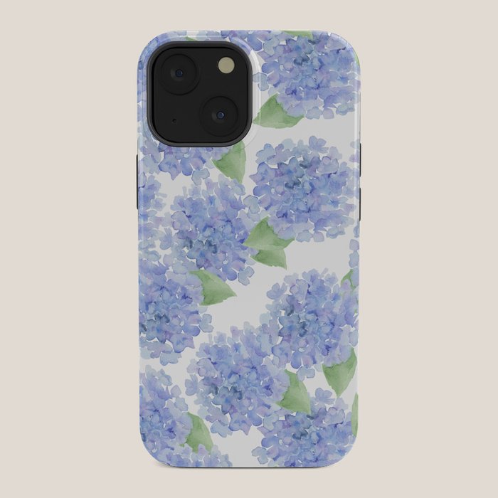 Elegant lavender lilac watercolor hydrangea floral iPhone Case Gallery Image 34