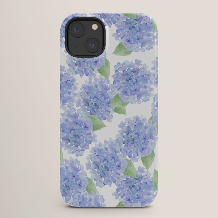 Elegant lavender lilac watercolor hydrangea floral iPhone Case Gallery Image 26