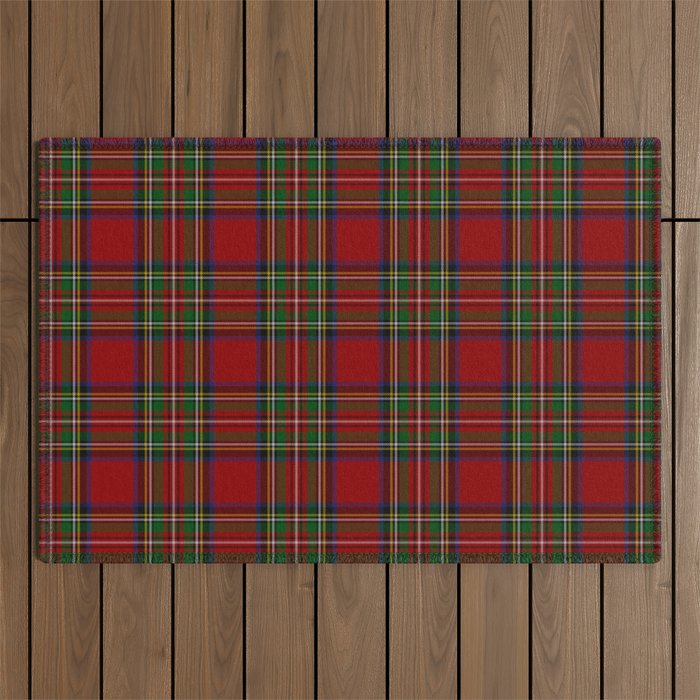 Royal Stewart Tartan Clan Outdoor Rug Gallery Image 1