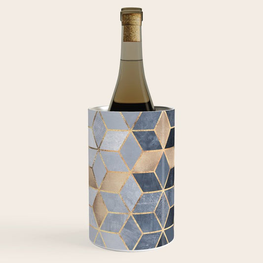 Soft Blue Gradient Cubes Wine Chiller Gallery Image 1