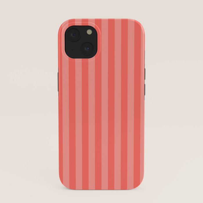 Coral Pink Thin Vertical Stripes iPhone Case Gallery Image 37