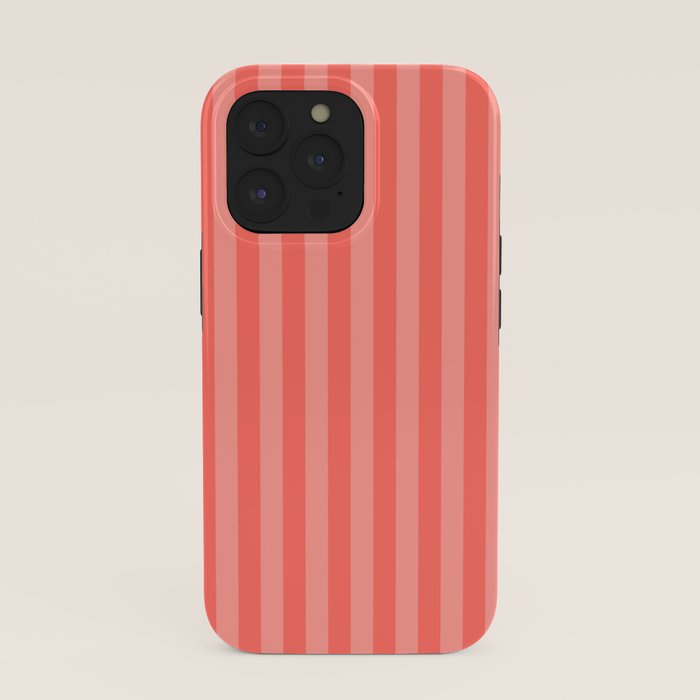 Coral Pink Thin Vertical Stripes iPhone Case Gallery Image 39