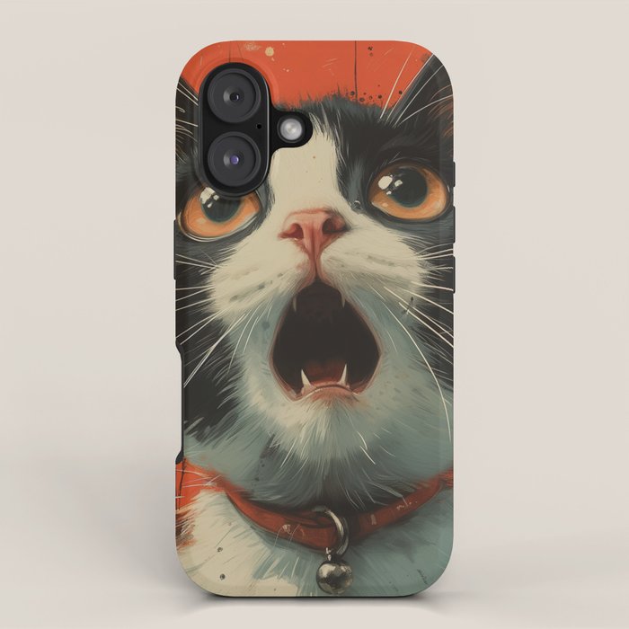 Shocked Cat II iPhone Case Gallery Image 1