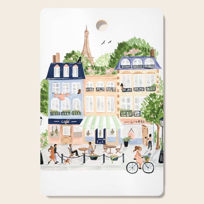 Parisian Buildings Cutting Board Gallery Image 1