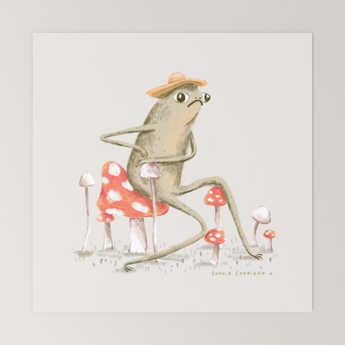 Awkward Toad Mini Art Print Gallery Image 6