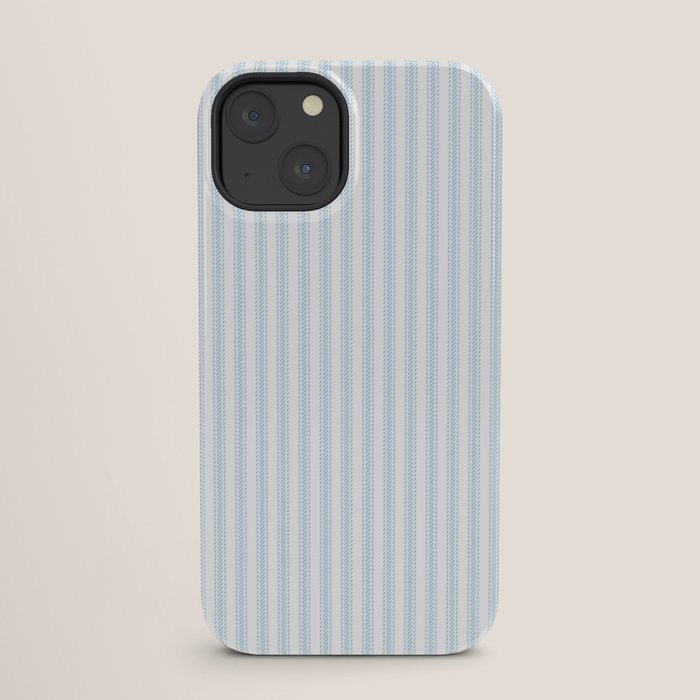 Pastel Blue & White Ticker Stripe iPhone Case Gallery Image 25