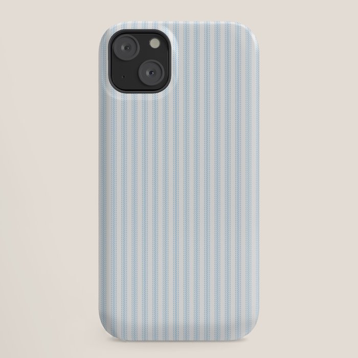 Pastel Blue & White Ticker Stripe iPhone Case Gallery Image 18