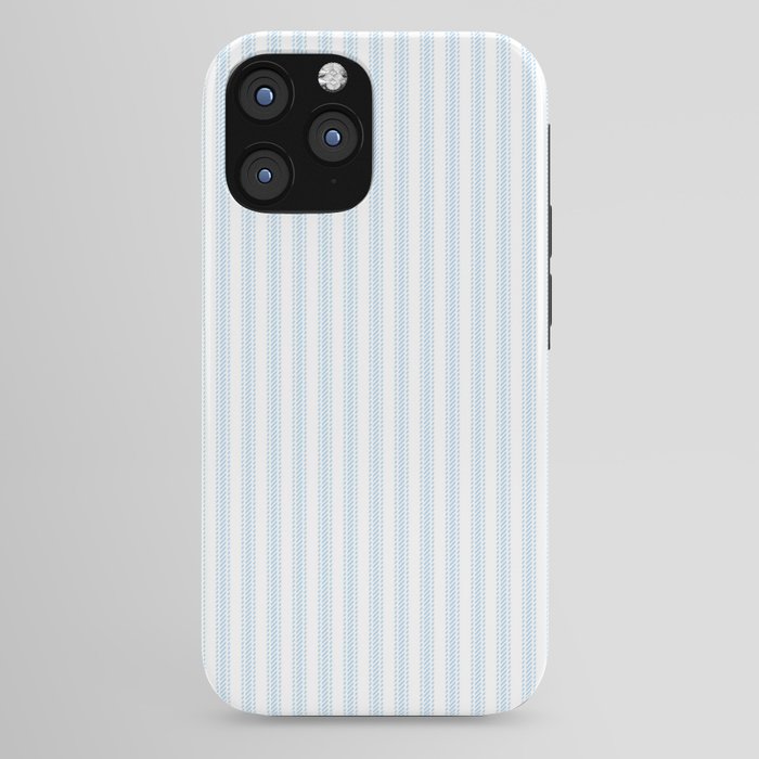 Pastel Blue & White Ticker Stripe iPhone Case Gallery Image 44