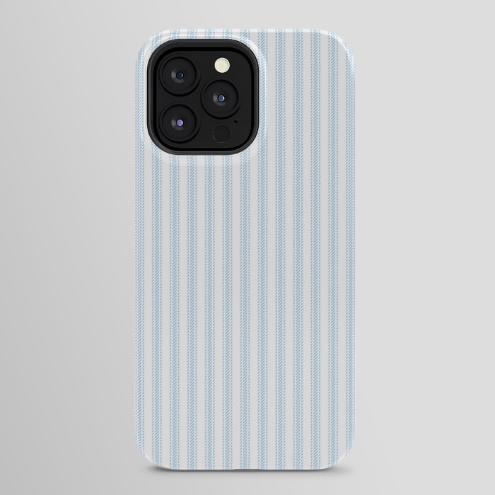 Pastel Blue & White Ticker Stripe iPhone Case Gallery Image 24