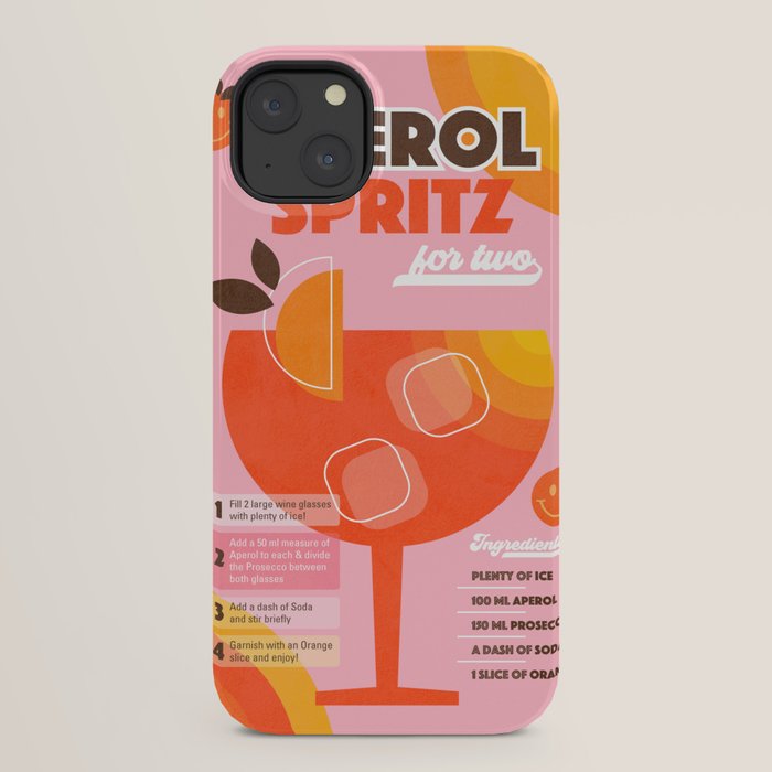 Retro Cocktail Nº1 Aperol Spritz iPhone Case Gallery Image 22