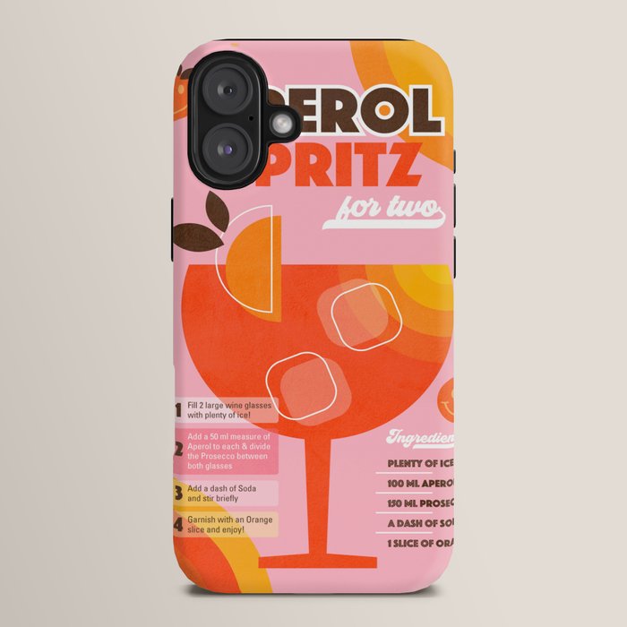 Retro Cocktail Nº1 Aperol Spritz iPhone Case Gallery Image 14