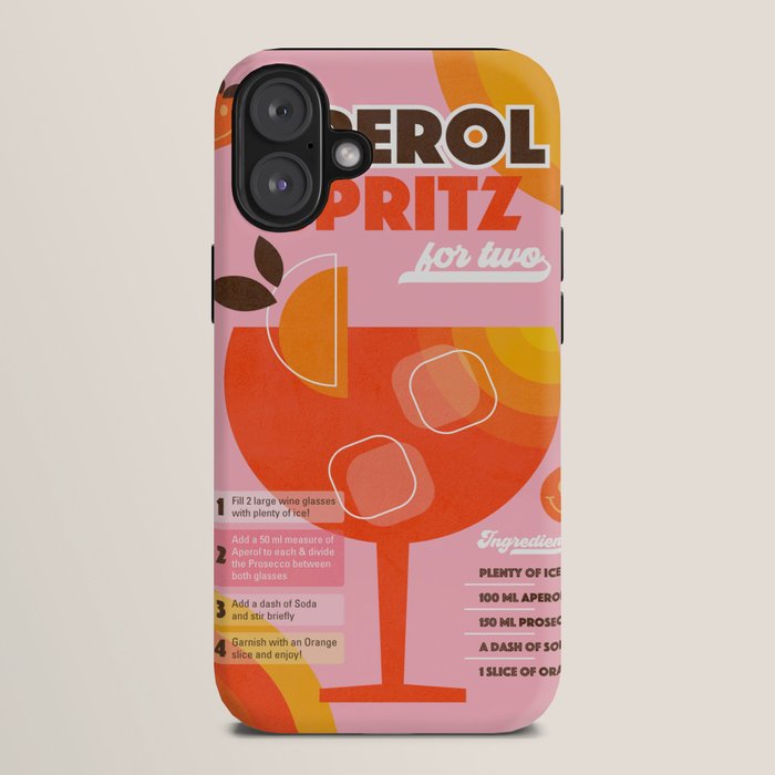 Retro Cocktail Nº1 Aperol Spritz iPhone Case Gallery Image 10