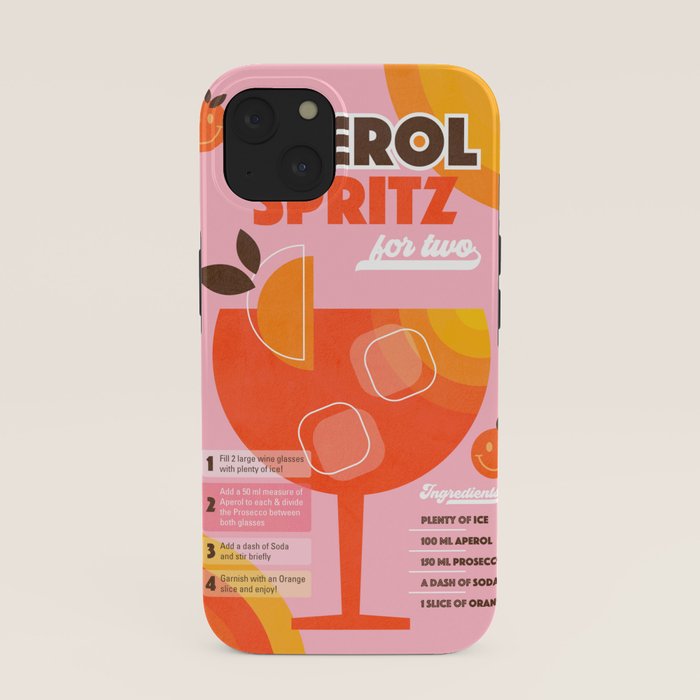 Retro Cocktail Nº1 Aperol Spritz iPhone Case Gallery Image 37