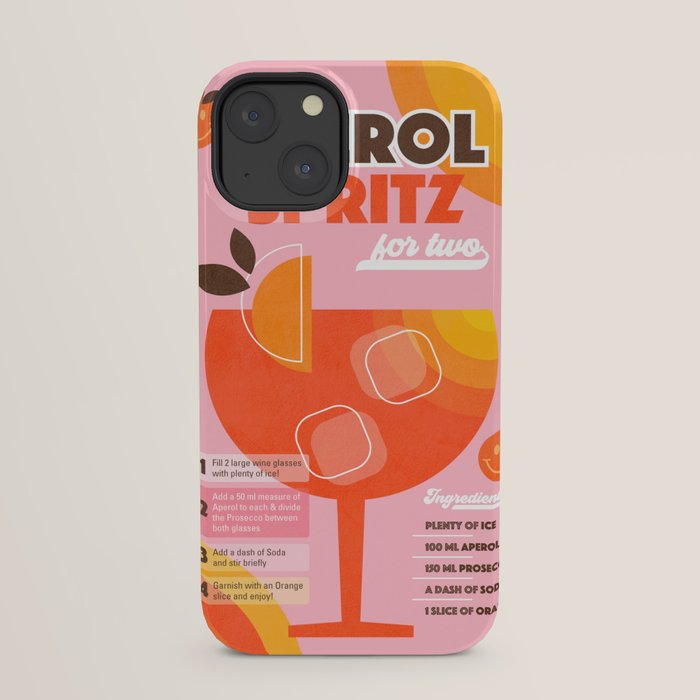 Retro Cocktail Nº1 Aperol Spritz iPhone Case Gallery Image 21