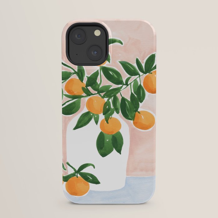 Orange Tree Branch in a Vase iPhone Case Gallery Image 29