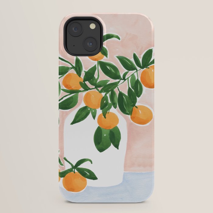 Orange Tree Branch in a Vase iPhone Case Gallery Image 22