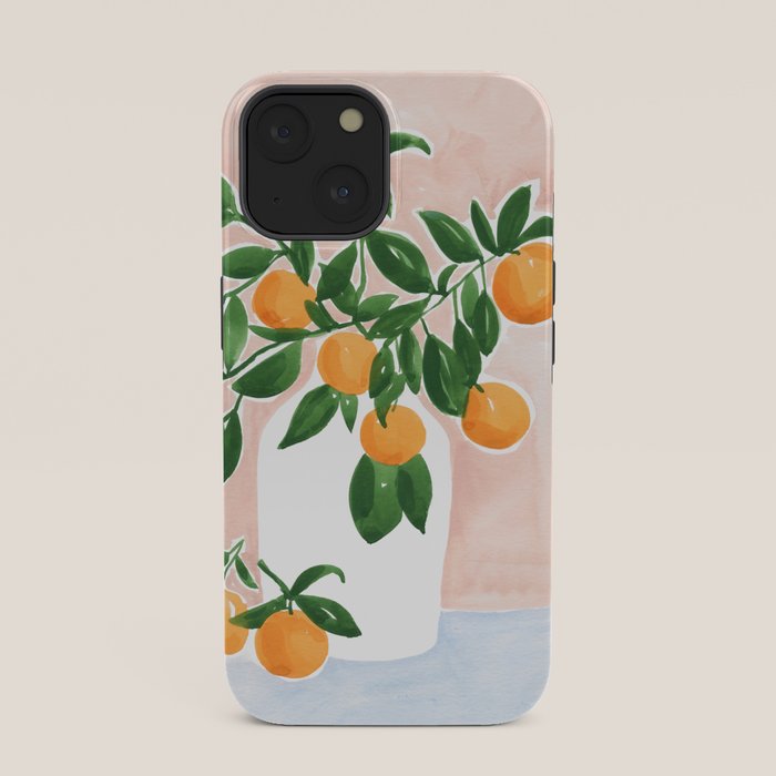 Orange Tree Branch in a Vase iPhone Case Gallery Image 33
