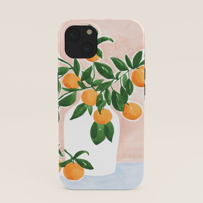 Orange Tree Branch in a Vase iPhone Case Gallery Image 37