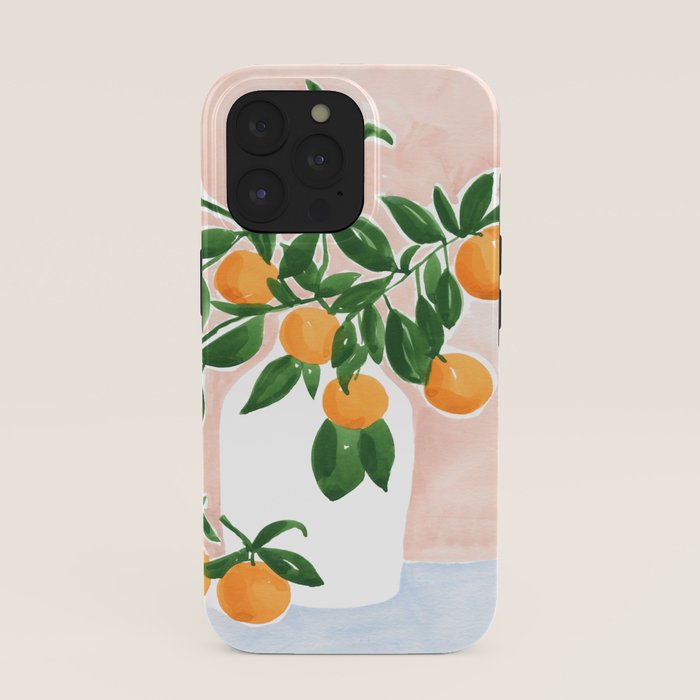 Orange Tree Branch in a Vase iPhone Case Gallery Image 39