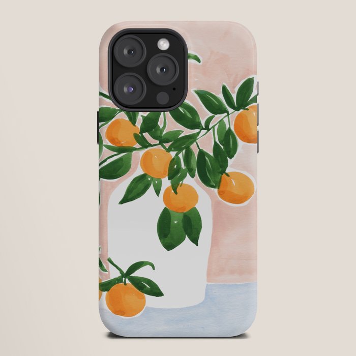 Orange Tree Branch in a Vase iPhone Case Gallery Image 12
