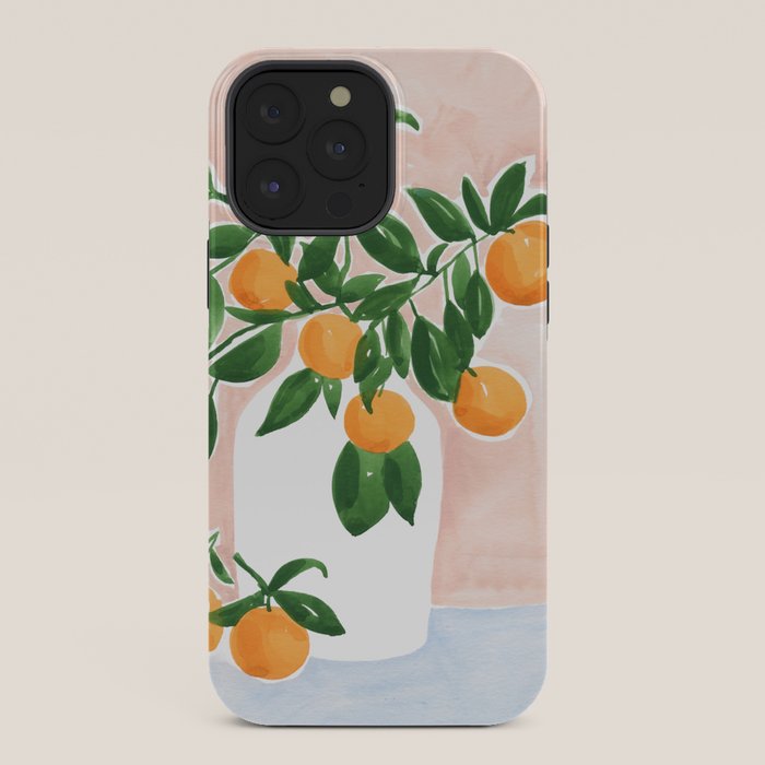 Orange Tree Branch in a Vase iPhone Case Gallery Image 36