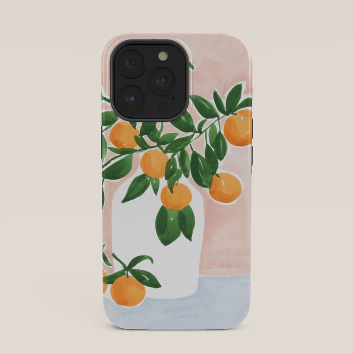 Orange Tree Branch in a Vase iPhone Case Gallery Image 35