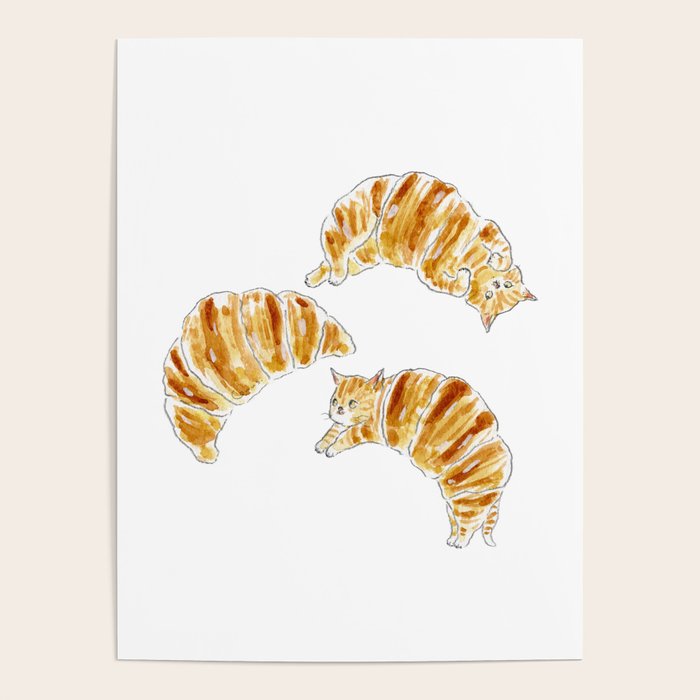 Croissant Cats Poster Gallery Image 2