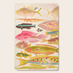Colorful Tropical Fishes Vintage Sea Life Illustration Cutting Board Gallery Image 1