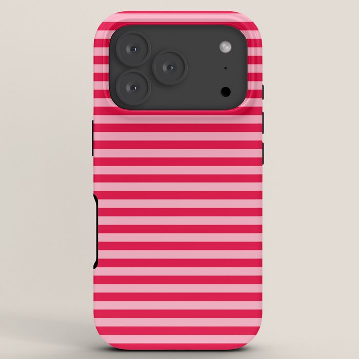 Retro, Beach, Colorful Stripes, Pink and Red iPhone Case Gallery Image 7