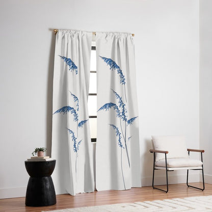 Blue flowers 2 Window Curtain Gallery Image 6