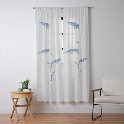 Blue flowers 2 Window Curtain Gallery Image 9