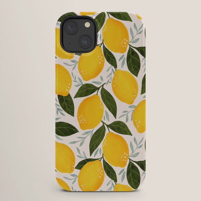 Mediterranean Summer Lemons Pattern iPhone Case Gallery Image 26