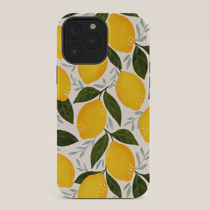 Mediterranean Summer Lemons Pattern iPhone Case Gallery Image 36