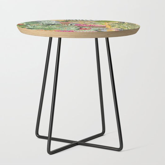 Black cat in the Garden Side Table Gallery Image 2