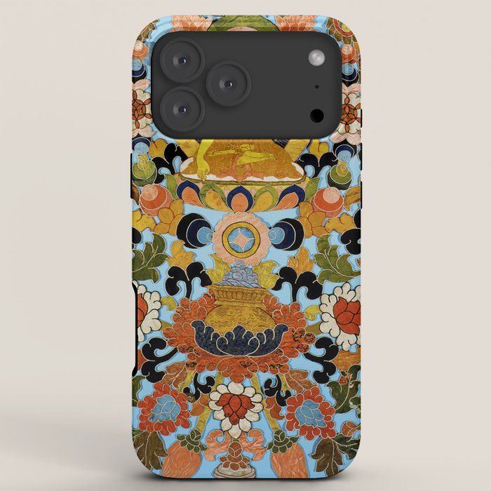 Antique Tibetan Floral Textile Print iPhone Case Gallery Image 8