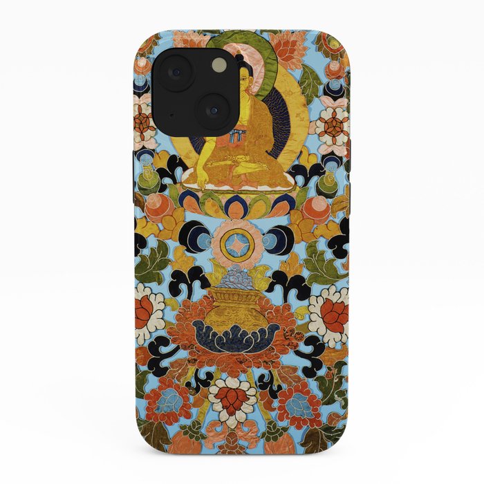 Antique Tibetan Floral Textile Print iPhone Case Gallery Image 38